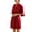 Burgundy, variant on Women's Satin Robe Soft Pjs Bride House Silky Comfy Fancy Valentines Day V Neck Thin Summer Sleepwear Rose X-Small