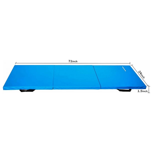 Balancefrom Fitness Gogym 6x2ft Folding 3 Panel Exercise Mat W Handles Multi