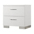 thumbnail image 4 of Bowery Hill 4 Piece King Low Profile Bedroom Set in Glossy White, 4 of 4