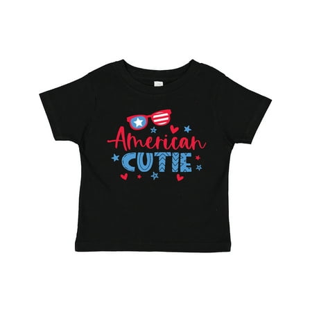 

Inktastic 4th of July American Cutie Red and Blue Stars and Hearts Gift Toddler Boy or Toddler Girl T-Shirt