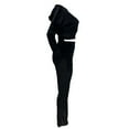 thumbnail image 5 of skpabo Velour Tracksuit Women 2 Piece Outfit Velvet Zipper Crop Hoodie and Sweatpants Y2K Sweatsuit Workout Sets Ladies Velour Tracksuits Sweatshirt Suits S-XXL, 5 of 7