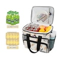 thumbnail image 2 of FORMRS Insulated Cooler Bag 24 Cans Capacity Soft Leakproof Lunch Box with Side Pockets, Adorable Bunnies, 2 of 7