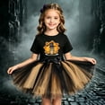 thumbnail image 2 of HNMKIU Enchanting Halloween Witch Little Girl Outfit Party Dress With Petticoat Skirt Casual Outdoor Cos Set, 2 of 4