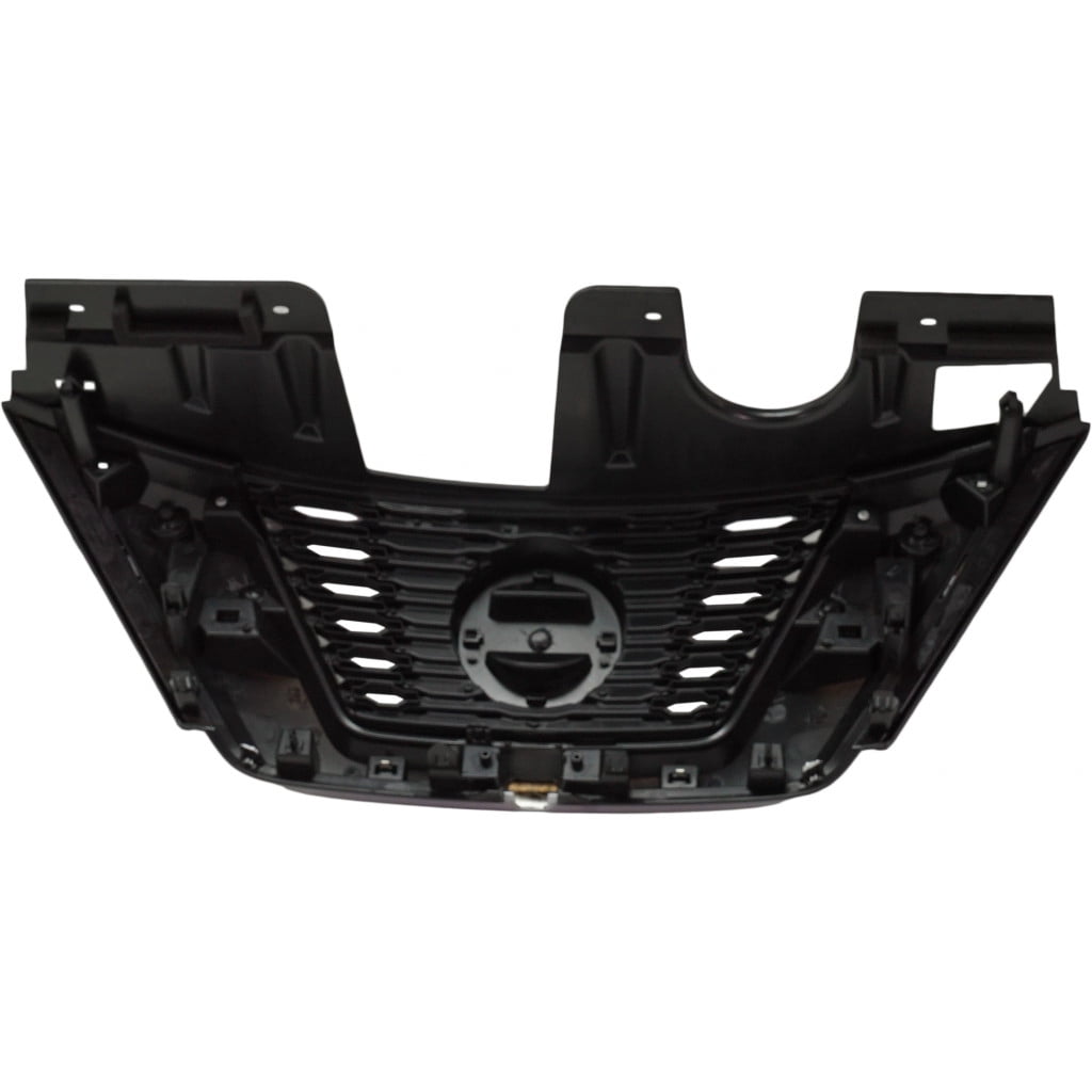 Grille For Nissan Rogue 2017 2018 Textured Black/Chrome Molding w/ Pre-Collision System/Camera Hole Replacement For NI1200281 | 623106FL0B