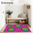 thumbnail image 3 of ODIKA 2'x3' Machine Washable Non-Slip Area Rug, Witches Brew Cauldron Magical Potion Half Round Entry High Traffic Rug with Pad, Pink, 514380, 3 of 8