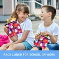 thumbnail image 6 of Haosy 3 Pack Reusable Ziploc Bags BPA Free Healthy Food Storage Bag Leakproof Sandwich Snack Freezer Bags Cute Ghost on Checkered, 6 of 7
