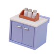 thumbnail image 1 of Muebles de cocina para casa de muñecas a escala 1:12. Miniatura de mostrador. Accesorios para fotos. Ideal para juegos de simulación, decoración de Mesa del tanque de sal, 1 of 8