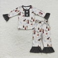 thumbnail image 1 of Ropa de dormir navideña de caramelo y pan de jengibre para niños, conjunto de camisa de manga larga, pantalones, traje para niños, pijamas a juego para niño y niña, ropa de noche, 1 of 2