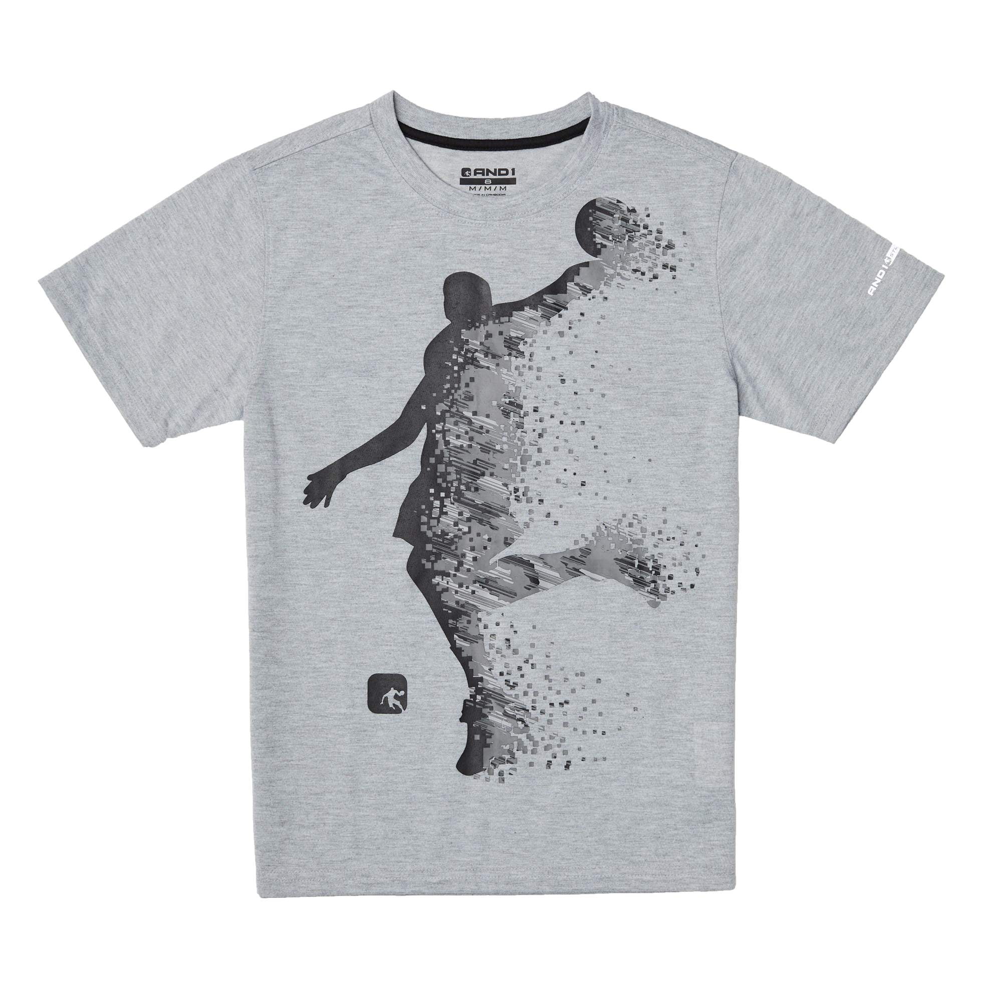 AND1 - AND1 Graphic Tee Fly High Basketball Athletic Shirt (Little Boys & Big Boys) - Walmart 