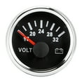thumbnail image 3 of Voltímetro de 52mm/2 pulgadas, 18-32V, retroiluminación de 7 colores, voltaje de trabajo de 9-32V para barco, coche, camión, motocicleta, ATV, esfera negra, cubierta plateada Jadeshay A, 3 of 8