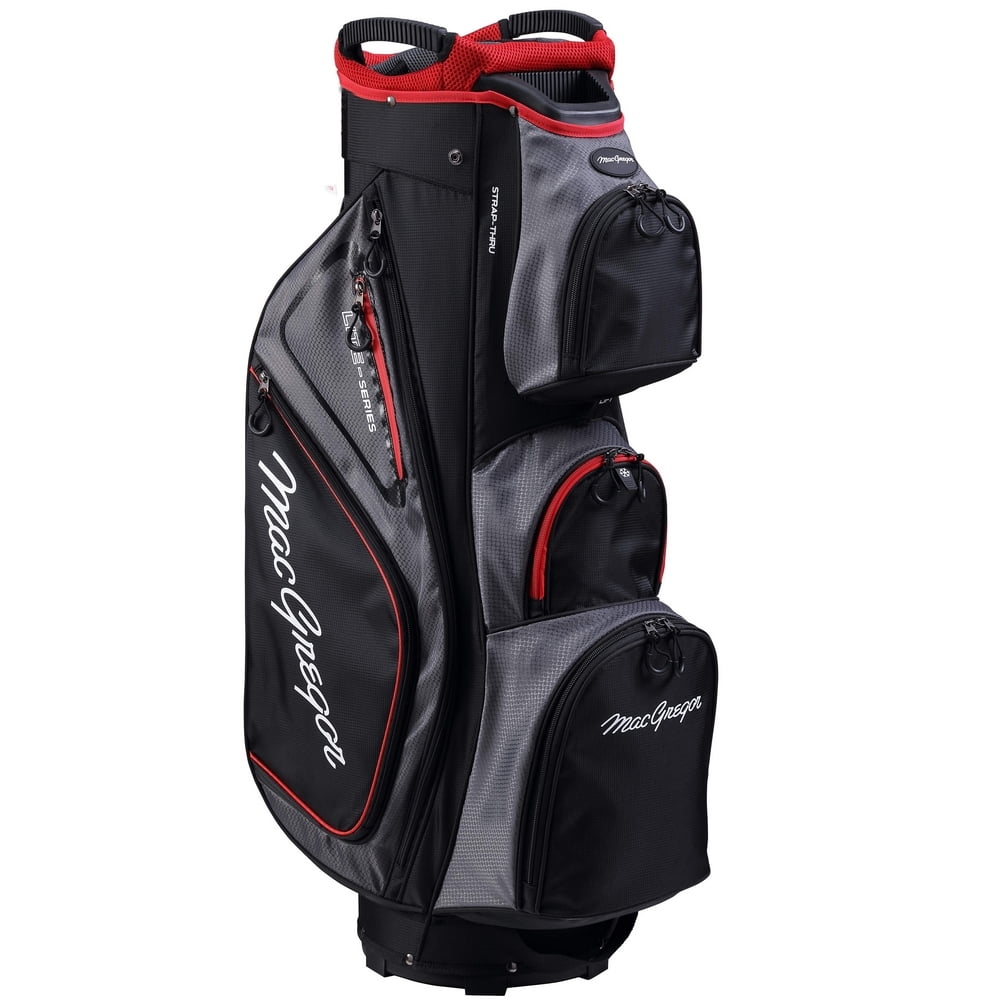 MacGregor Golf VIP Deluxe 14-Way Cart Bag, 9.5 Top- Black/ Red