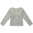 thumbnail image 2 of Little Girls Grey Bow Knit Brooch Button Cardigan Sweater 2/3, 2 of 2