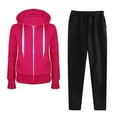 thumbnail image 2 of Bpmpbo Women's Zip Up Hoodie and Pants Set Solid Color Tracksuit with Back Pocket Two-Piece Workout Clothes, 2 of 4
