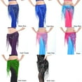 thumbnail image 3 of Sequined Triangle Scarf Waist Belly Dance Scarf Hip Scarf Triangle Beads Belly Dance Belts,One Size,Black Blue, 3 of 3