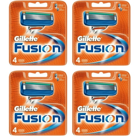 16 Gillette Fusion Refill Razor Blade Cartridges (4 pks of 4)