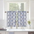 thumbnail image 2 of Valances for Kitchen Windows, Leaf Design Farmhouse Window Treatment Decor Curtains Valances for Kitchen/Living Room, 56" W x 15" L, Teal/Taupe, One Panel, 2 of 9