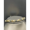 thumbnail image 3 of Diastar Jewels Women's Oval Cut Blue Cubic Zirconia 14K Yellow Gold Finish Trendy Tennis Bracelet, 3 of 4