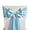 Baby Blue, variant on Wedding Satin Silver Chair Sashes Bows 50 Pack Fitted Chair Ribbons 7x108 Inches Chairs Ties for Party Birthday Fiesta Engagement Ceremony Bridal Shower Decor - Silver, 50