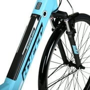 Hyper Bicycles E-Ride 700C 36V Electric Commuter E-Bike for Adults, Pedal-Assist, 250W Motor, Blue