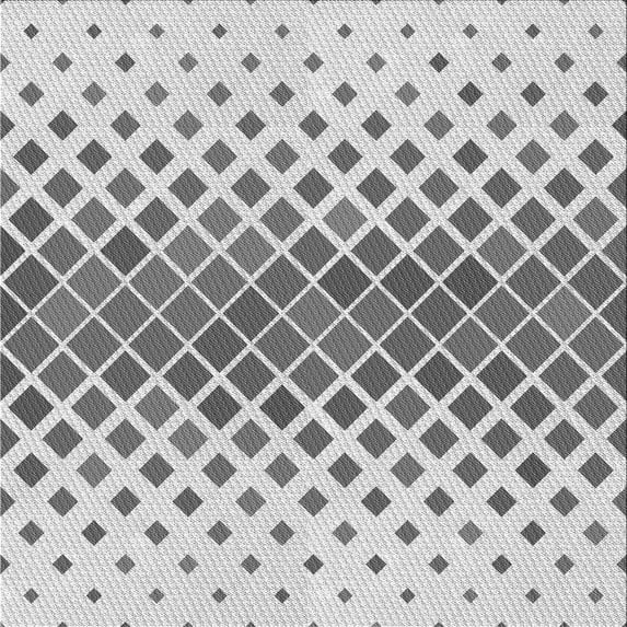 Ahgly Company Machine Washable Indoor Square Transitional Sonic Silver Gray Area Rugs, 8' Square