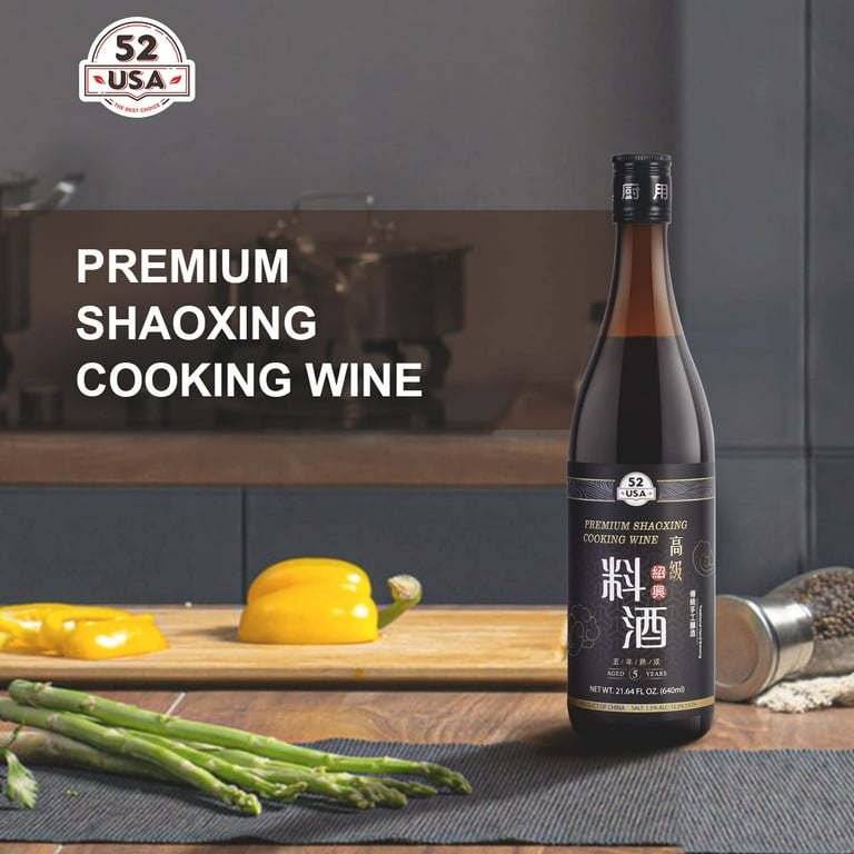52USA Premium Shaoxing Cooking Wine, Traditional Chinese Cooking