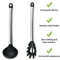 thumbnail image 3 of Juego de mini utensilios de cocina de 2 piezas: utensilios de cocina de acero inoxidable y silicona, 3 of 5