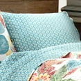 thumbnail image 3 of Lush Decor Layla Floral Cotton Lightweight Reversible Quilt, King, Yellow/Gray, 3-pc set includes: 1 Quilt, 2 Pillow Shams, 3 of 8