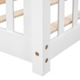thumbnail image 3 of Twin size Floor Platform Bed for Kids, Wood Platform Bed with Safety Guardrails  without Door, Low Profile Montessori Bed Frame with Slats Support, Easy Assembly,No Box Spring Needed, White, 3 of 9