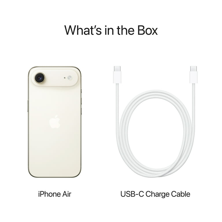 Straight Talk Apple iPhone 17 Air, 5G, 256GB, Gold - Prepaid
