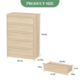 thumbnail image 2 of Garvee Commode à 5 Tiroirs, 43 Pouces de Hauteur avec Grand Espace de Rangement, Organisateur de Commode Moderne, Couleur Bois, 2 of 6