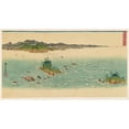 thumbnail image 2 of Shiichi Tajima 14x10 Black Ornate Wood Framed Double Matted Museum Art Print Titled: Masterpieces Selected from the Ukiyoyé School, Pl.20 (1906), 2 of 5