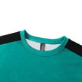 thumbnail image 3 of SYMOID Men Sweatshirts Fall and Winter Green Mens Clothes Lightweight Pullover Sweatshirt Color Blocking, 3 of 5