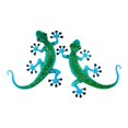 thumbnail image 1 of 2 piezas de decoración de pared de gecko de hierro, adorno artesanal de moda, arte de pared de gecko Azul Verde, 1 of 9