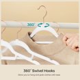 thumbnail image 6 of 30 Pack Velvet Hangers Clothes Hanger with Swivel Hook Non-Slip for Coat Shirt Dress Pants Tie Cloud White, 6 of 8