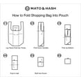 thumbnail image 4 of Reusable Shopping Bags| Foldable Large shopping tote folds in to Small pouch, Heavy duty Shopper tote, 4 of 5