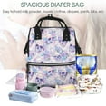 thumbnail image 4 of Kdxio Baby Diaper Backpack,Multi-Function Travel Backpack Nappy Bags,Nursing Bag, Fashion Mummy,Roomy Waterproof for Baby Care(white Skull crystal flower), 4 of 5