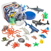 Adventure Force 40-Piece Jumbo Bucket Play Set, Ocean Animals