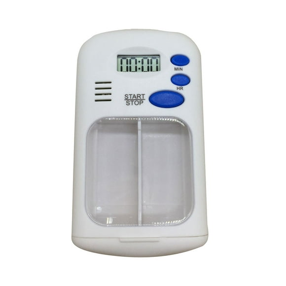Advancent Dispensador de pastillas práctico blanco con compartimentos pequeños individuales, caja de medicina transparente, pastillas Almacenamiento y organización del hogar
