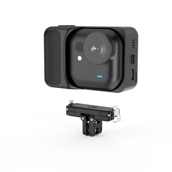 Magnetic Quick-Release Mount Adapter for Insta360 Go Ultra , Action Camera Magnetic Base Adapter Aluminum Alloy Foldable 2-Prong and 1/4 Thread Interface Holder Bracket for GO Ultra Camera