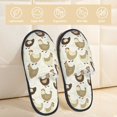 thumbnail image 2 of Bixox Men's Women's Chicken Cartoon Patterned Plush House Slippers, Memory Foam Slippers, Indoor and Outdoor Warm Plush Bedroom Shoes, Soft Flat Sole, Comfortable and Non-slip, 2 of 5