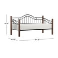thumbnail image 6 of Hillsdale Furniture Matson Wood and Metal Daybed, Black with Cherry Posts, 6 of 11