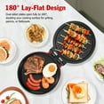 thumbnail image 3 of 1000W Electric Griddle & Pizza Maker - Nonstick Cooking Surface, 8.5" Large Cooking Area with On/Off Switch - Indoor Grill, Pizza, Quesadilla, Sandwich,, 3 of 9