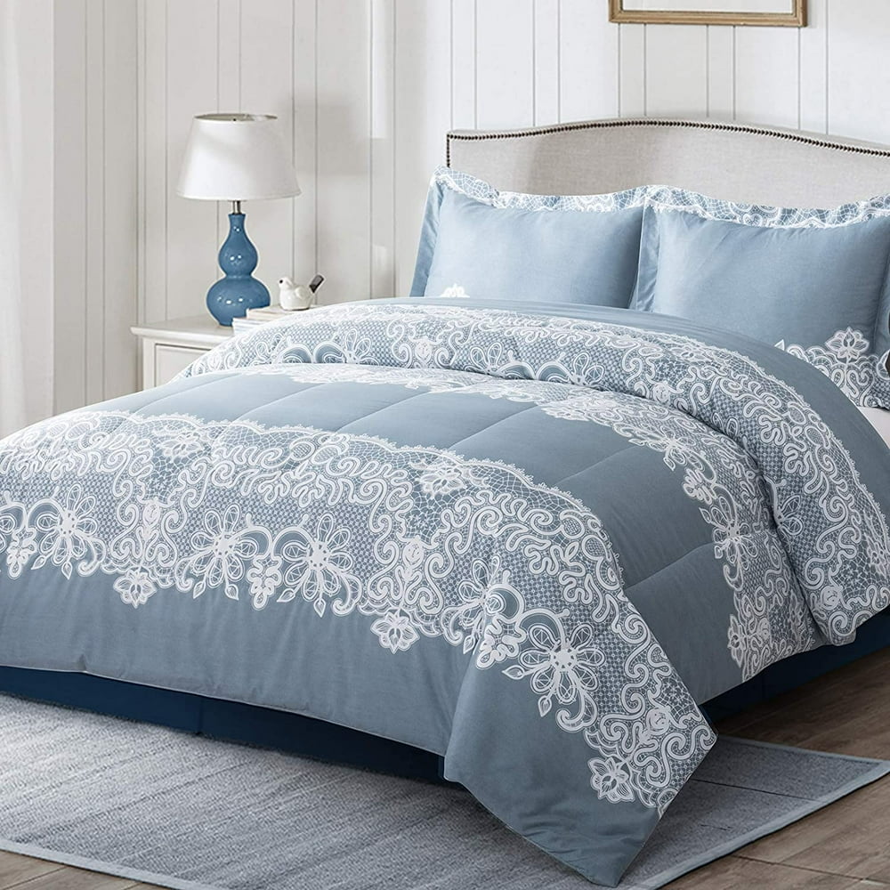 Shatex Bedding Comforter Sets 2 Pieces Luxury Printed Microfiber