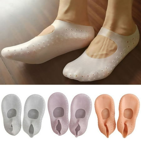 

Women Moisturizing Gel Socks Cracked Foot Skin Care Protector Tool Solid Elastic Summer Socks Slippers S/M/L