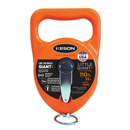 

Keson G110 Little Giant 12-oz Capacity Plastic Chalk Box with 110-Ft Line