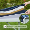 thumbnail image 6 of Blue and Gold Marble Glitter Waves Pattern Square Fitted Tablecloth with Elastic Edge,Square Table Cover,Washable Elastic Table Cover for Home Kitchen Party Decor 36"x36", 6 of 6