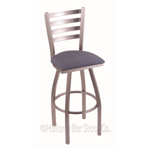 Holland Bar Stool Co Jackie 30 in. Ladder Back Swivel Bar Stool with Faux Leather Seat