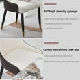 thumbnail image 6 of Montary Dining Chairs Set of 2, Modern Faux Leather Dining Metal Legs for Living Kitchen Dining Room (Brown), 6 of 8