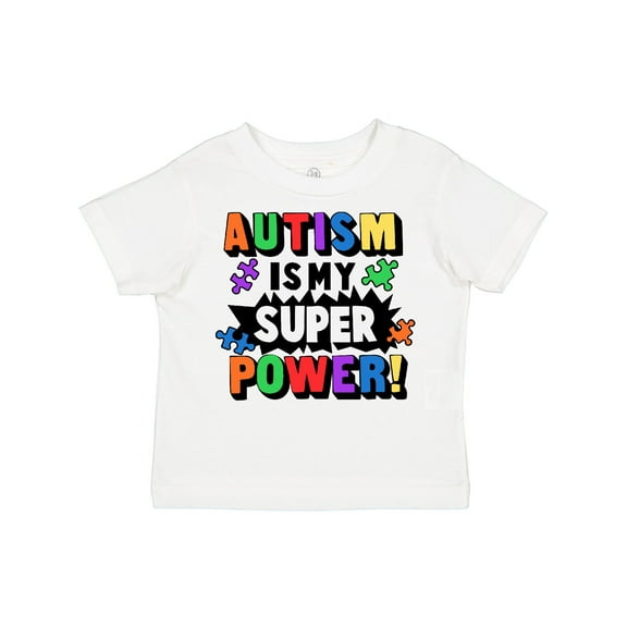 Inktastic Autism is My Super Power with Puzzle Pieces Boys or Girls Toddler T-Shirt
