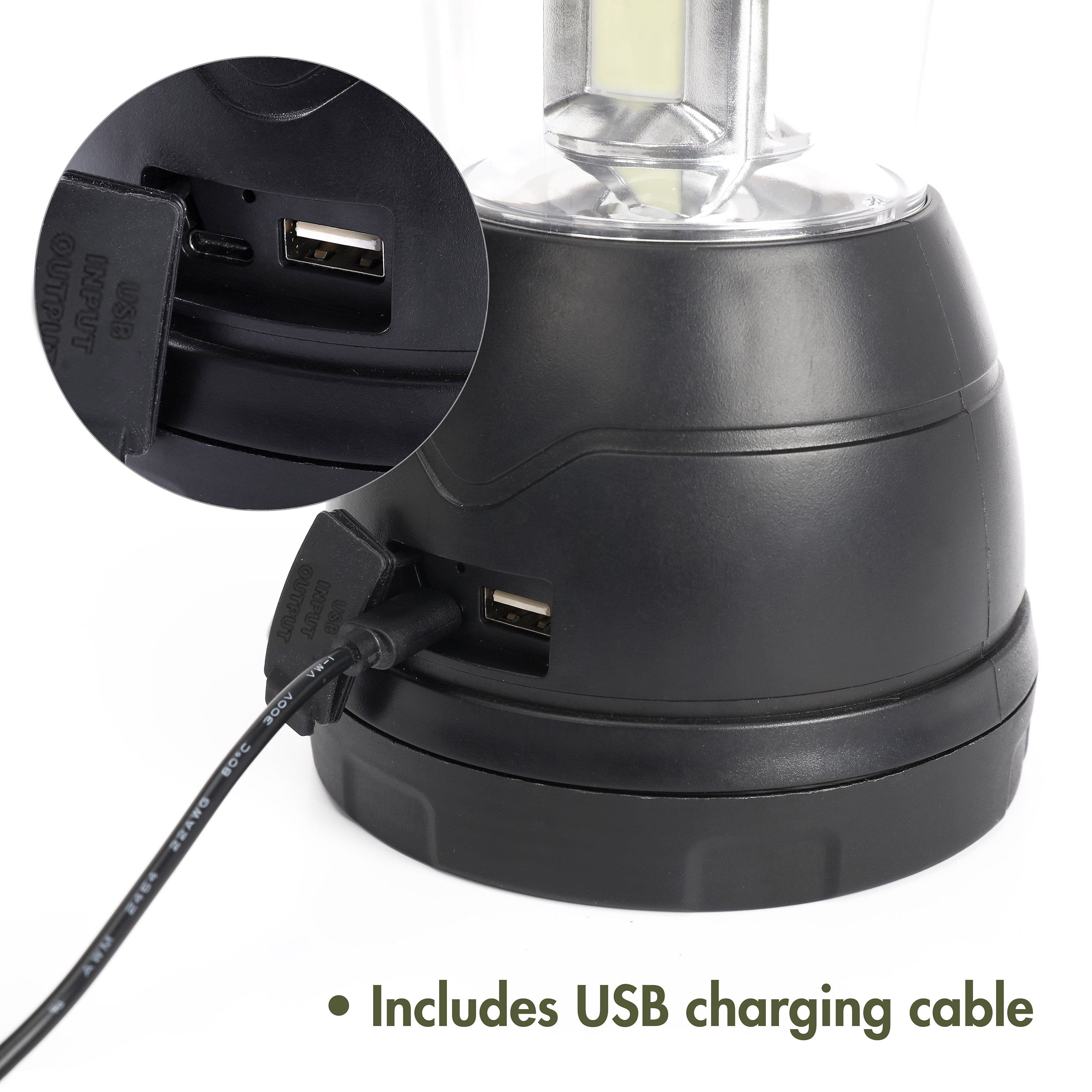 Ozark Trail 1500 Lumen 3-Way Rechargeable Solar Camping Lantern with Power Bank